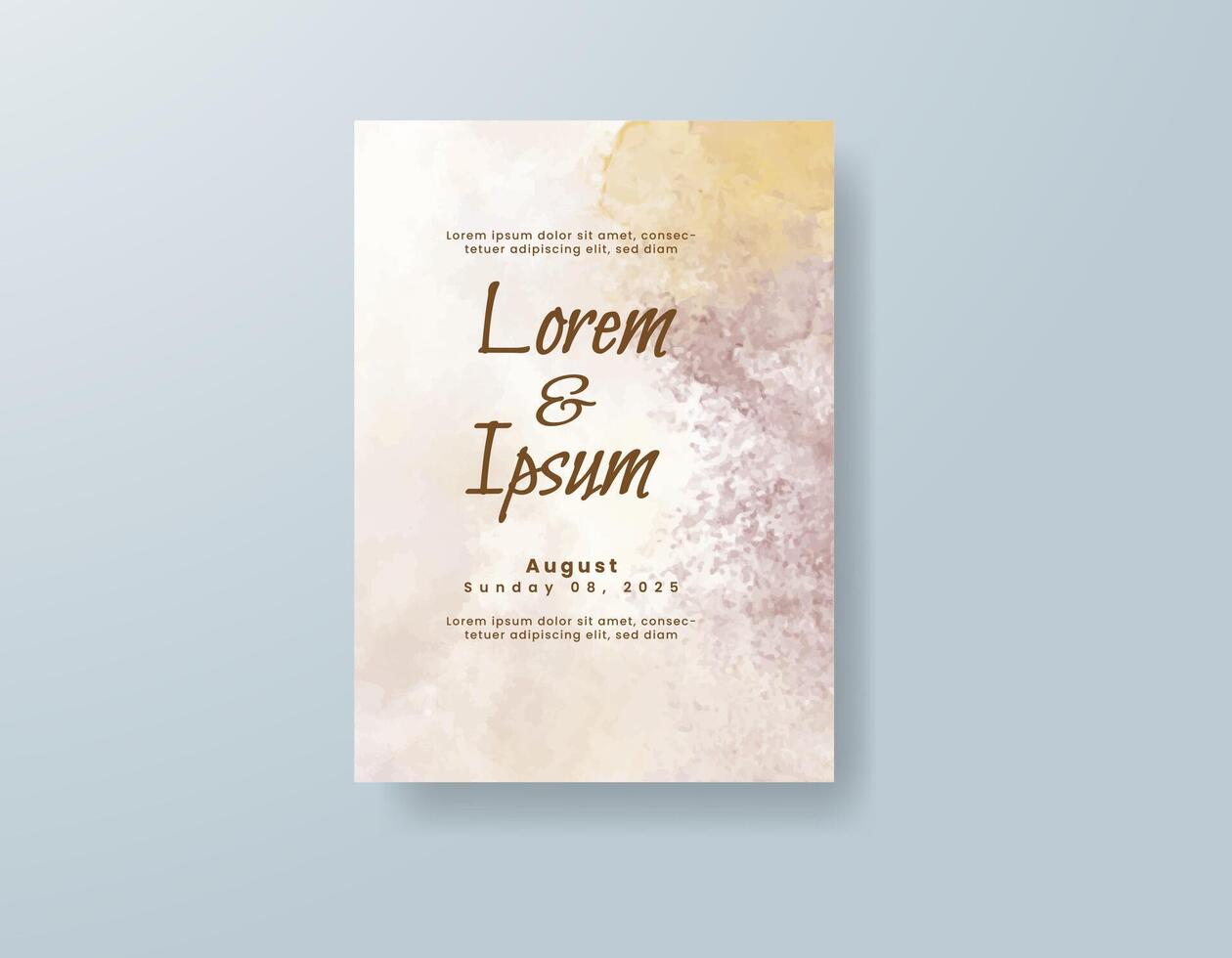 Minimalist gold-foiled save the date card vector