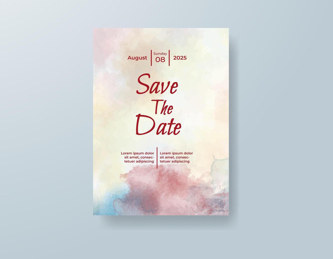 Classic RSVP card with subtle gradients vector