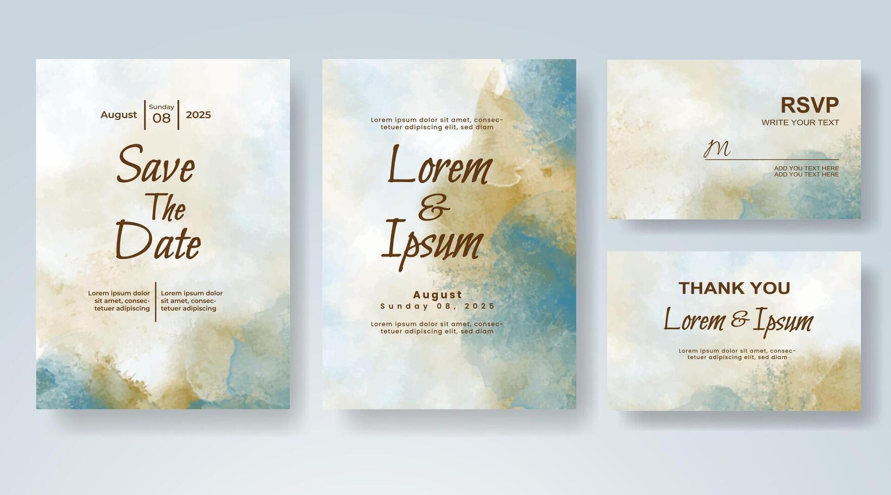 Spring artistic wedding menu card vector