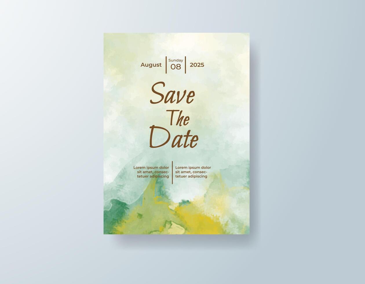 Elegant invitation template with canvas texture vector