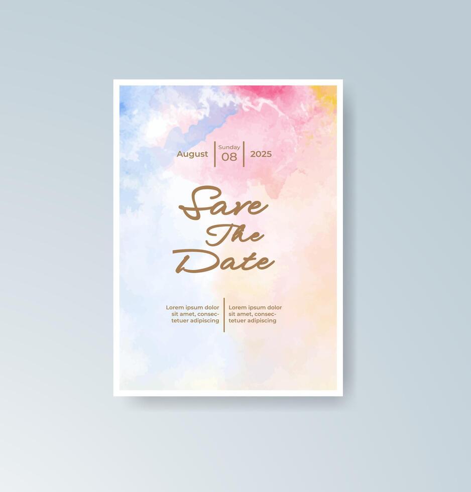 Botanical romantic wedding invitation card vector