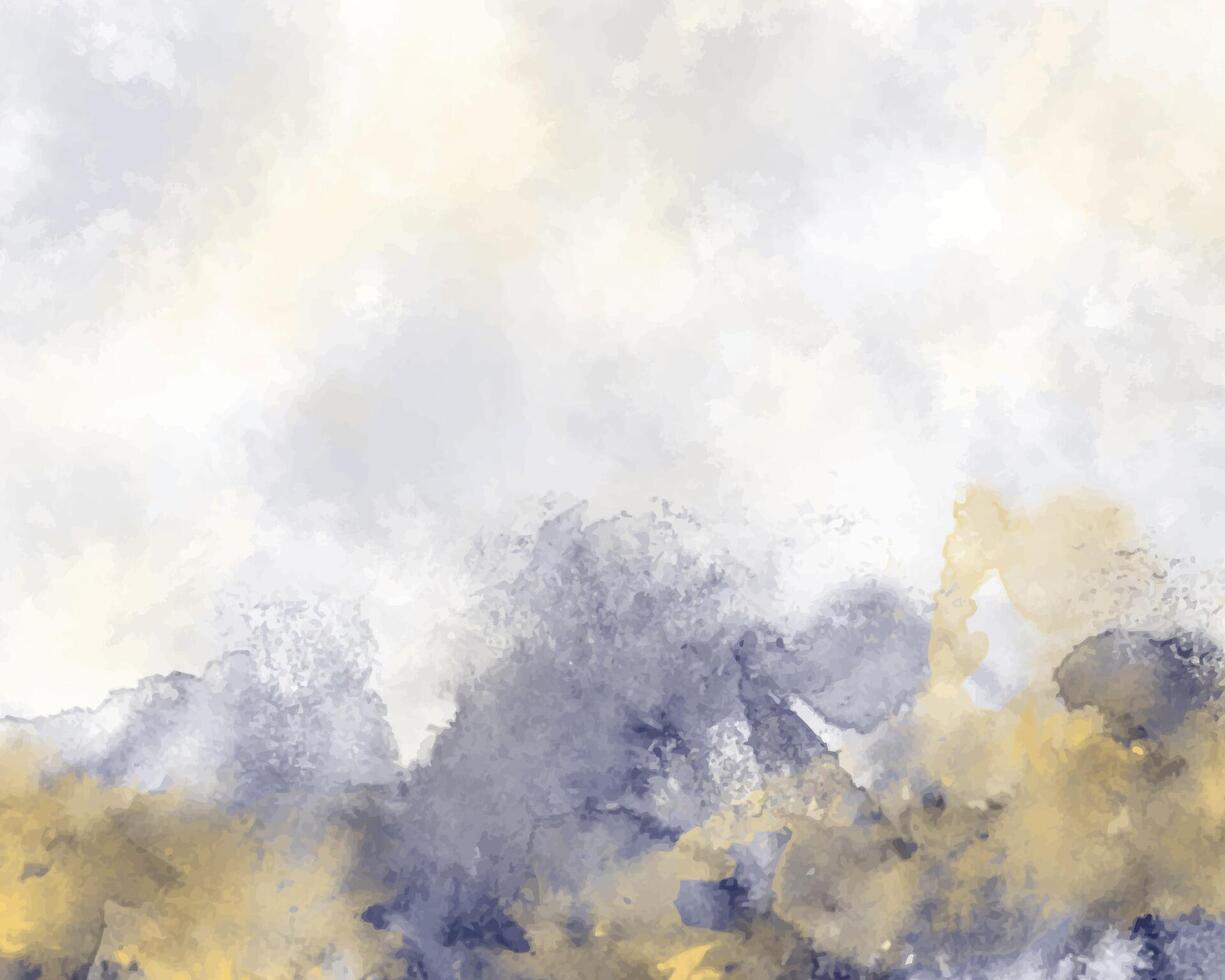 Liquid color interaction in expressive watercolor vector