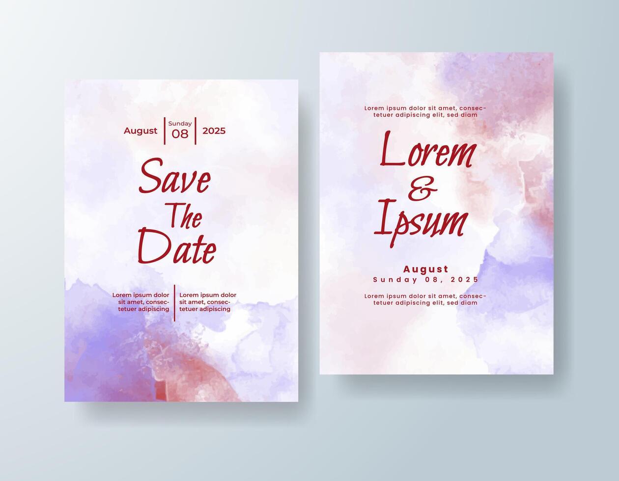 Minimalist RSVP card with delicate ink splashes you vector