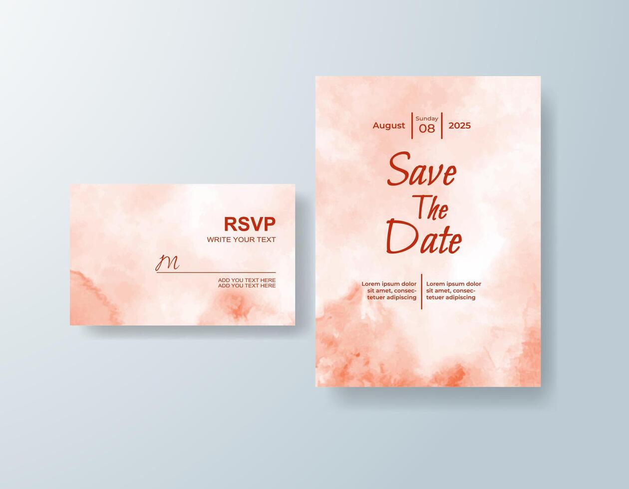 Navy Blue digital invite with soft pastel tones vector