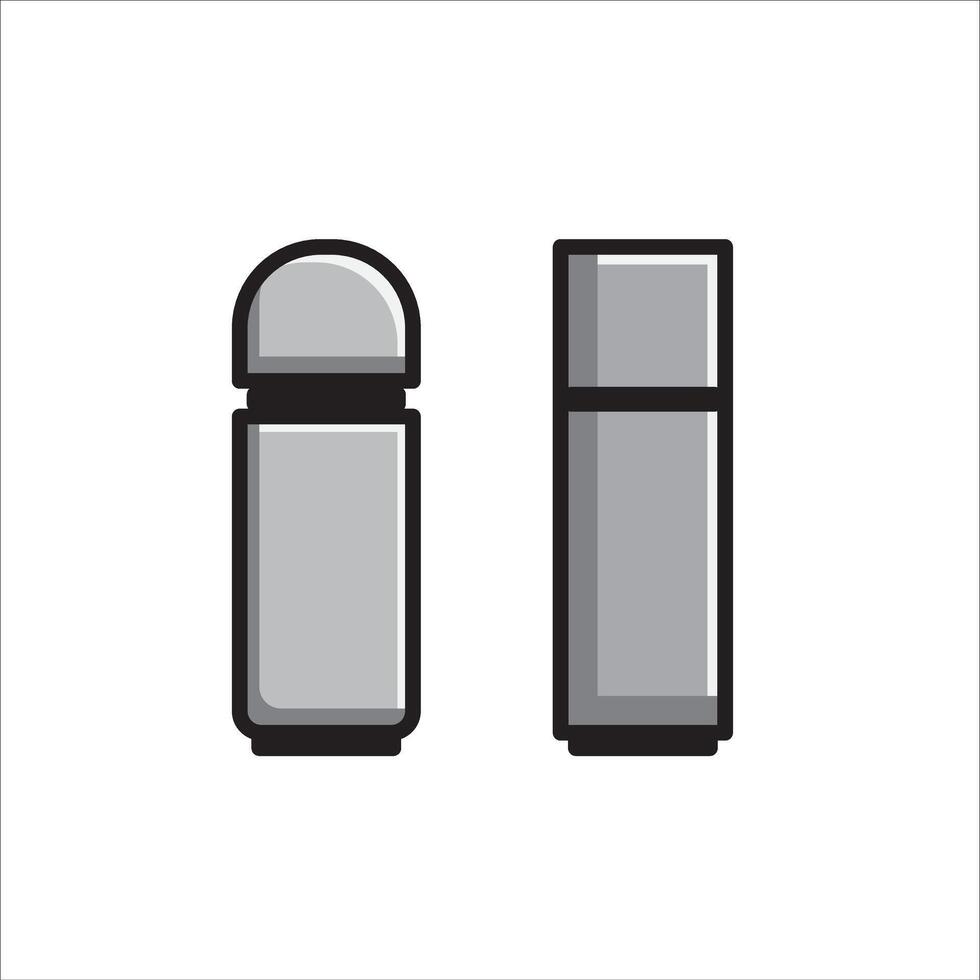 There are two different types of drink bottles. vector