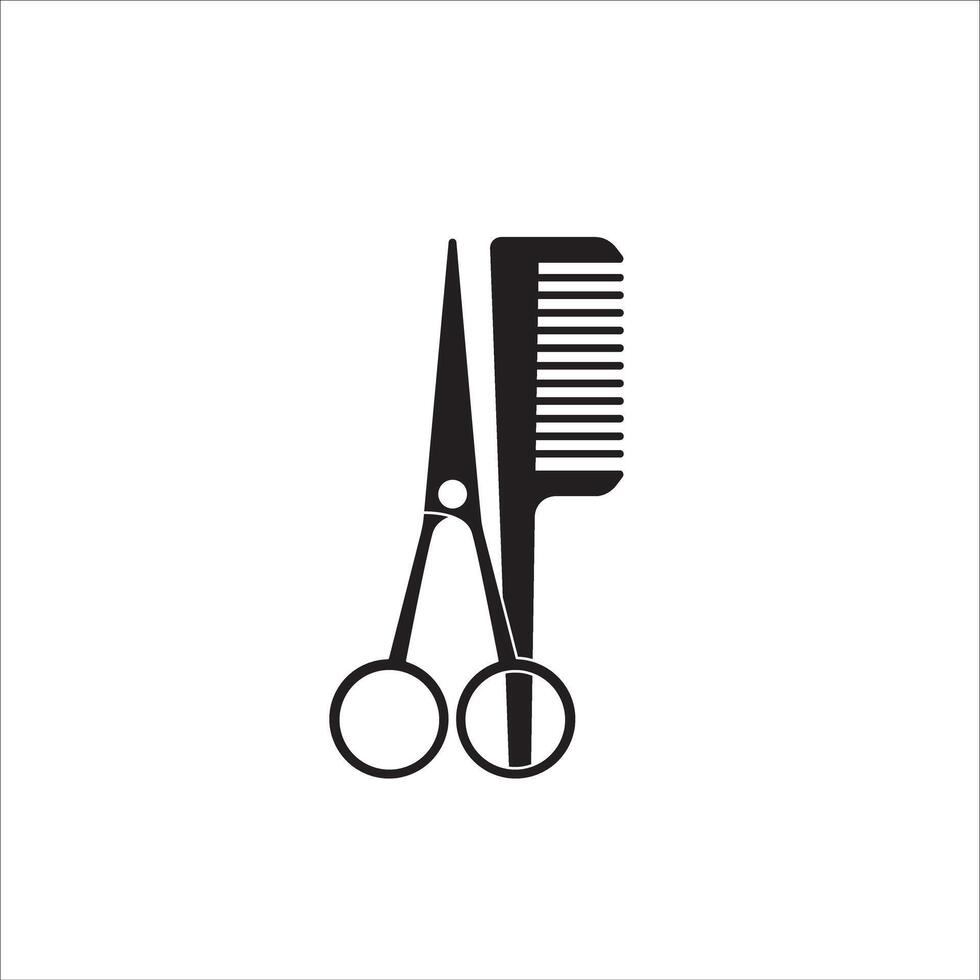 scissors and comb illustrations are suitable for business vector