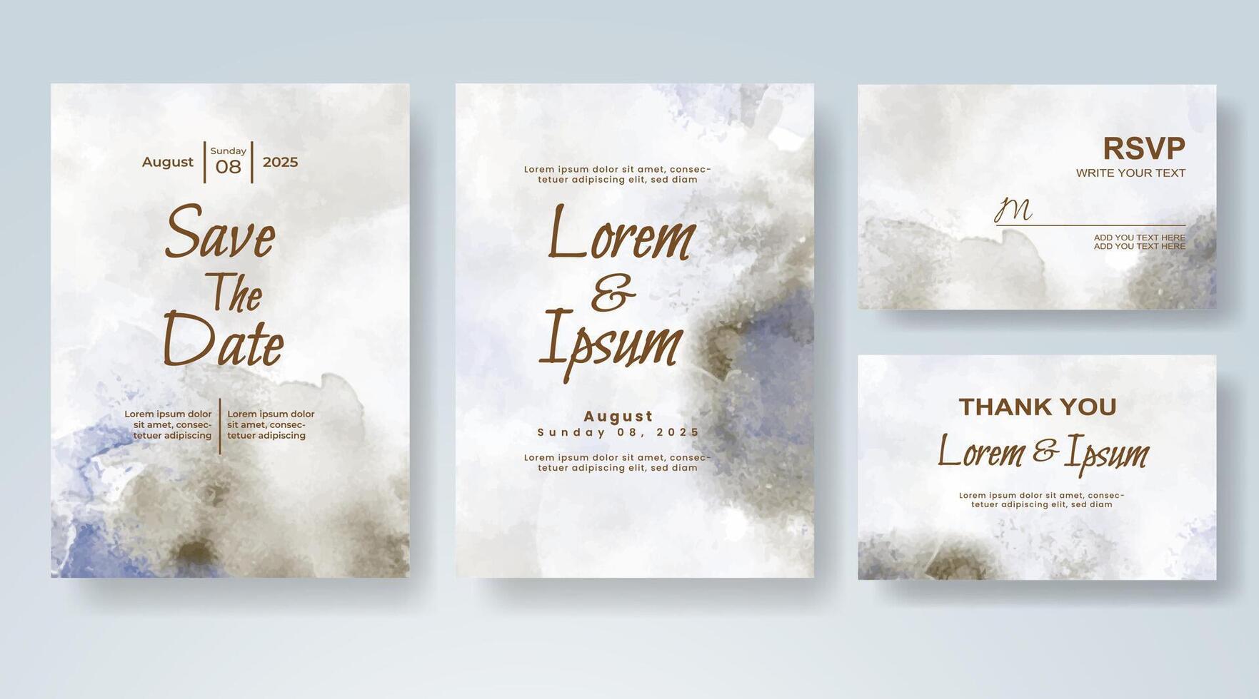 Rustic luxury wedding program vector