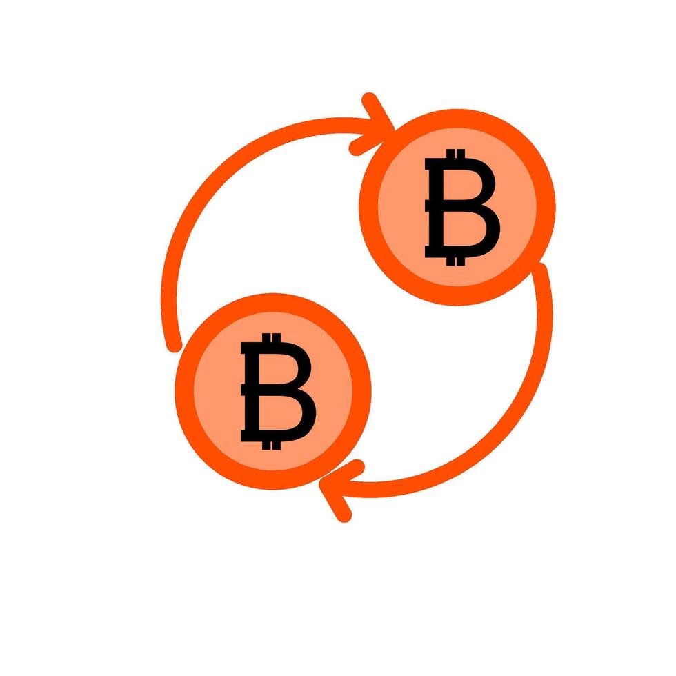 Coin exchange symbol vector