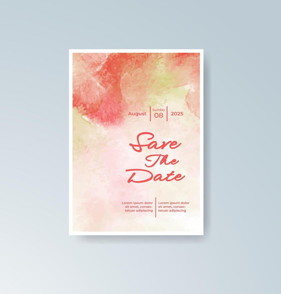 Minimalist whimsical save the date card vector