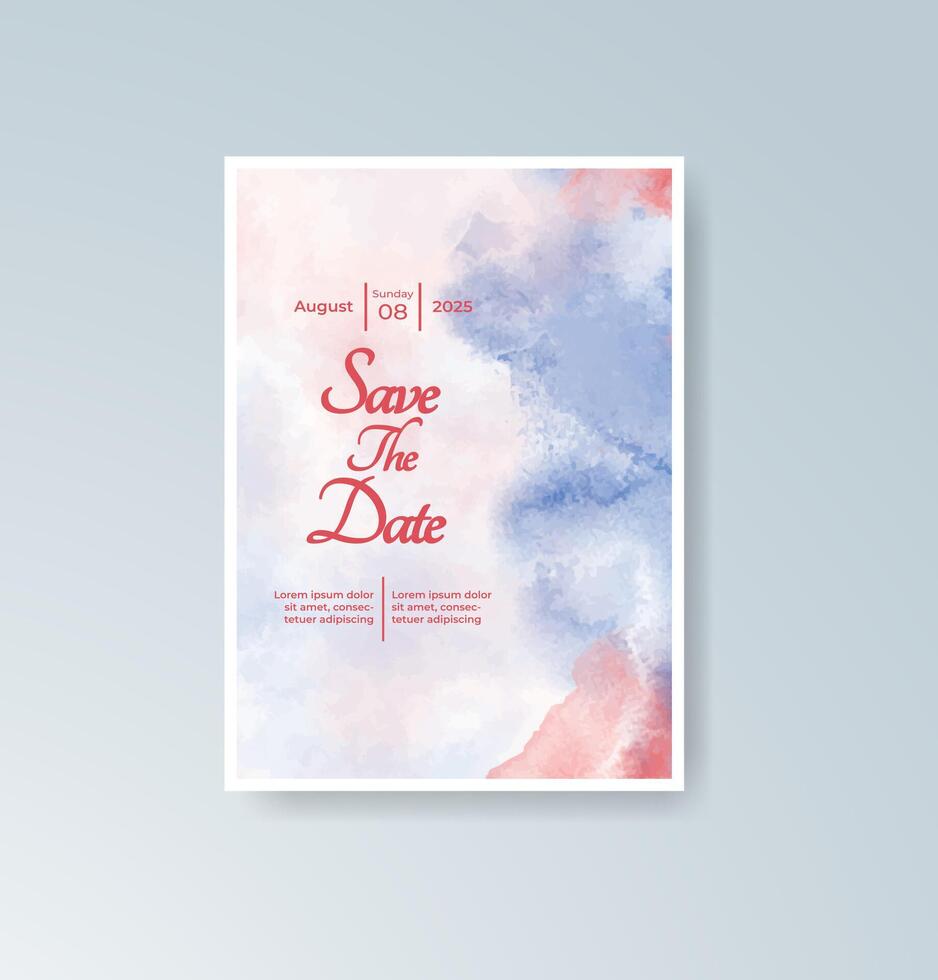 Modern hand-painted table number card vector