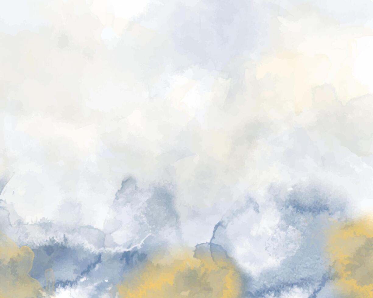 Handcrafted watercolor effect in modern abstraction vector