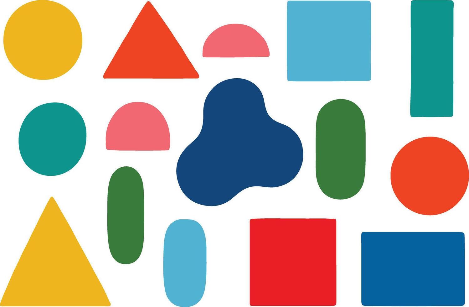 abstract colorful basic shapes geometric vector