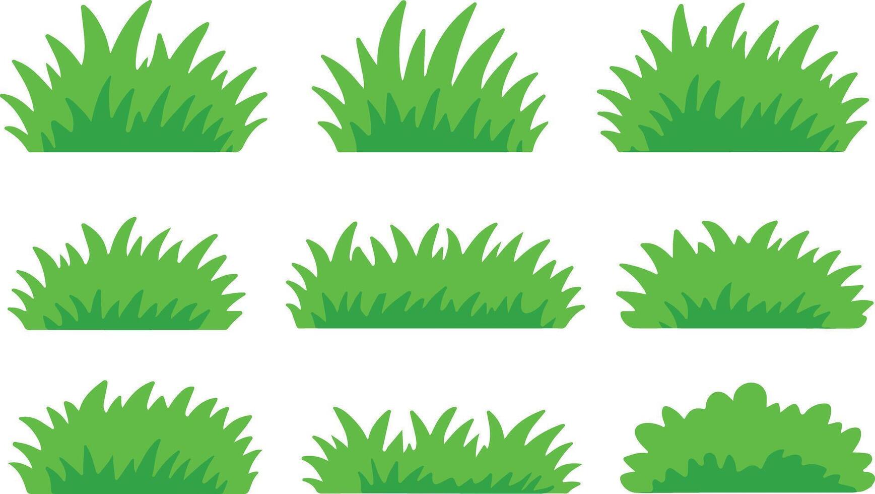 grass set element vector