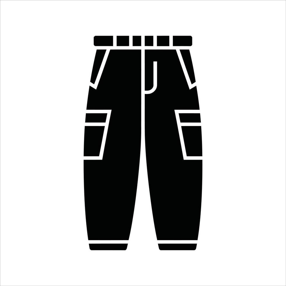 Minimalist Pants Silhouette Icon vector