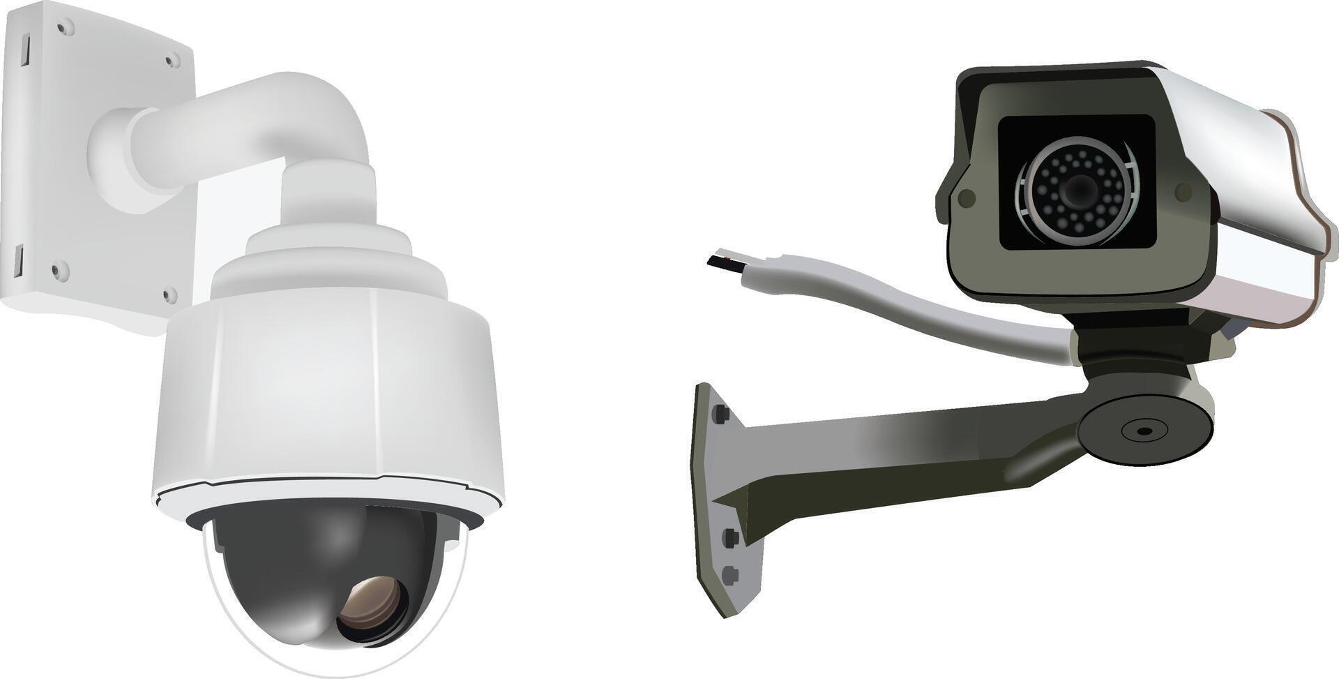 Security cameras and a security camera vector