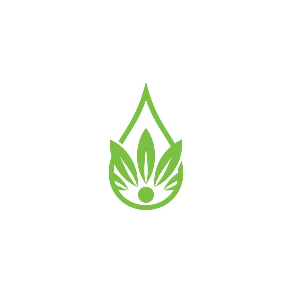 drop water herb leaf extract simple geometric symbol vector