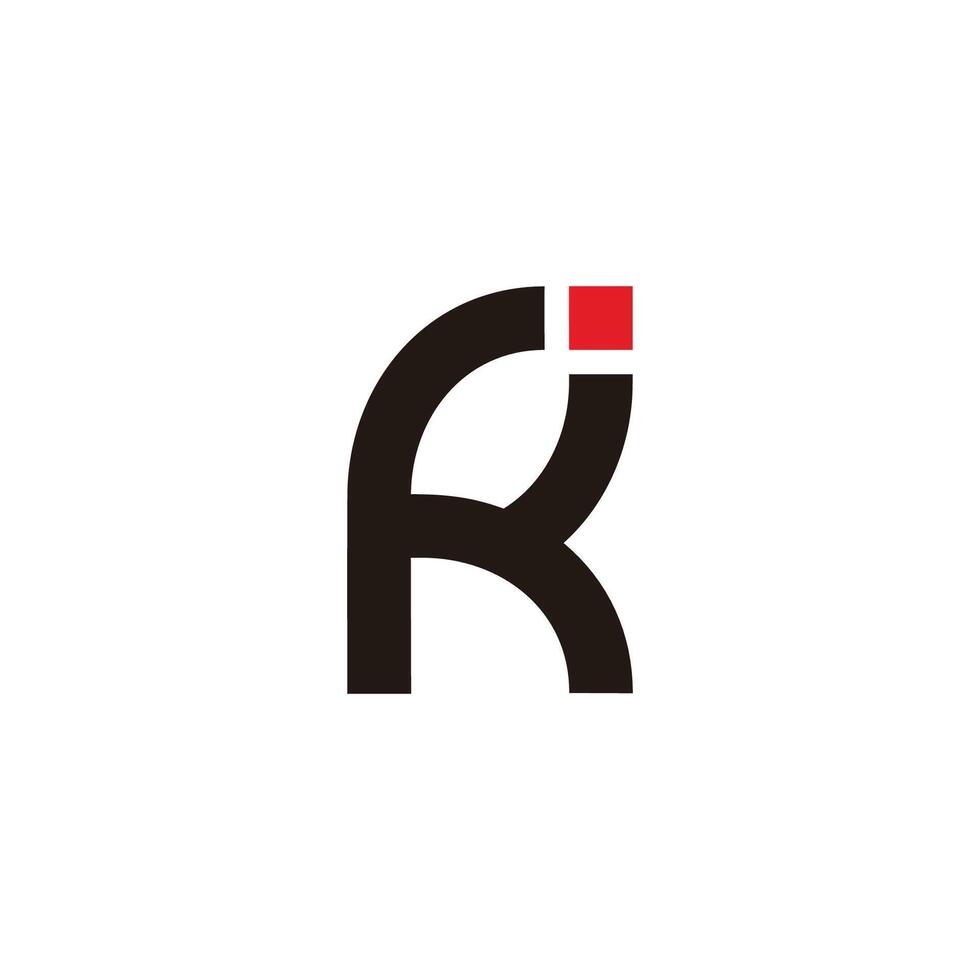 letters fik simple linked geometric line logo vector