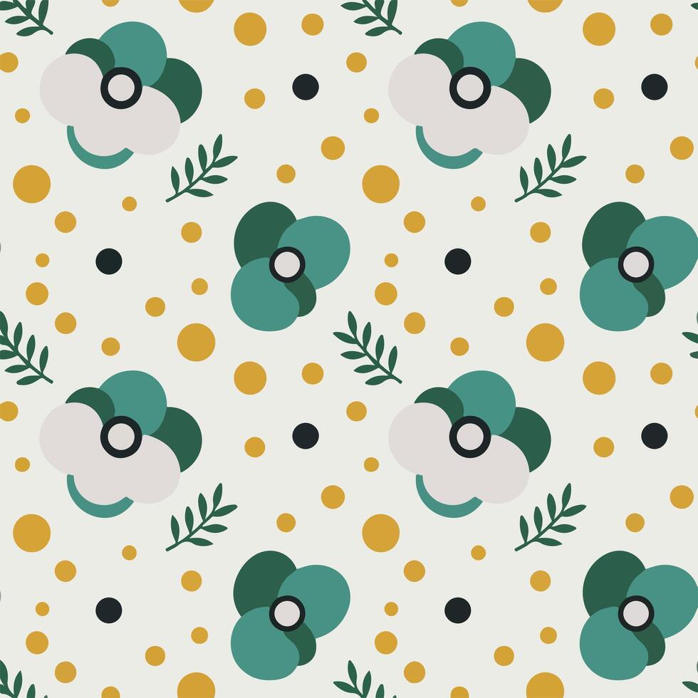 Abstract floral seamless pattern background. vector