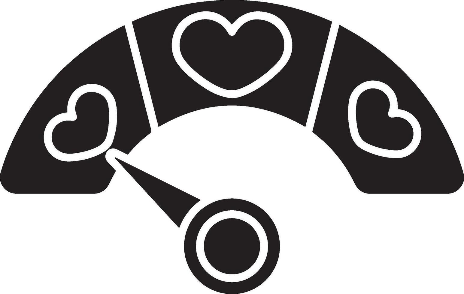 Love meter gauge level indicator. vector