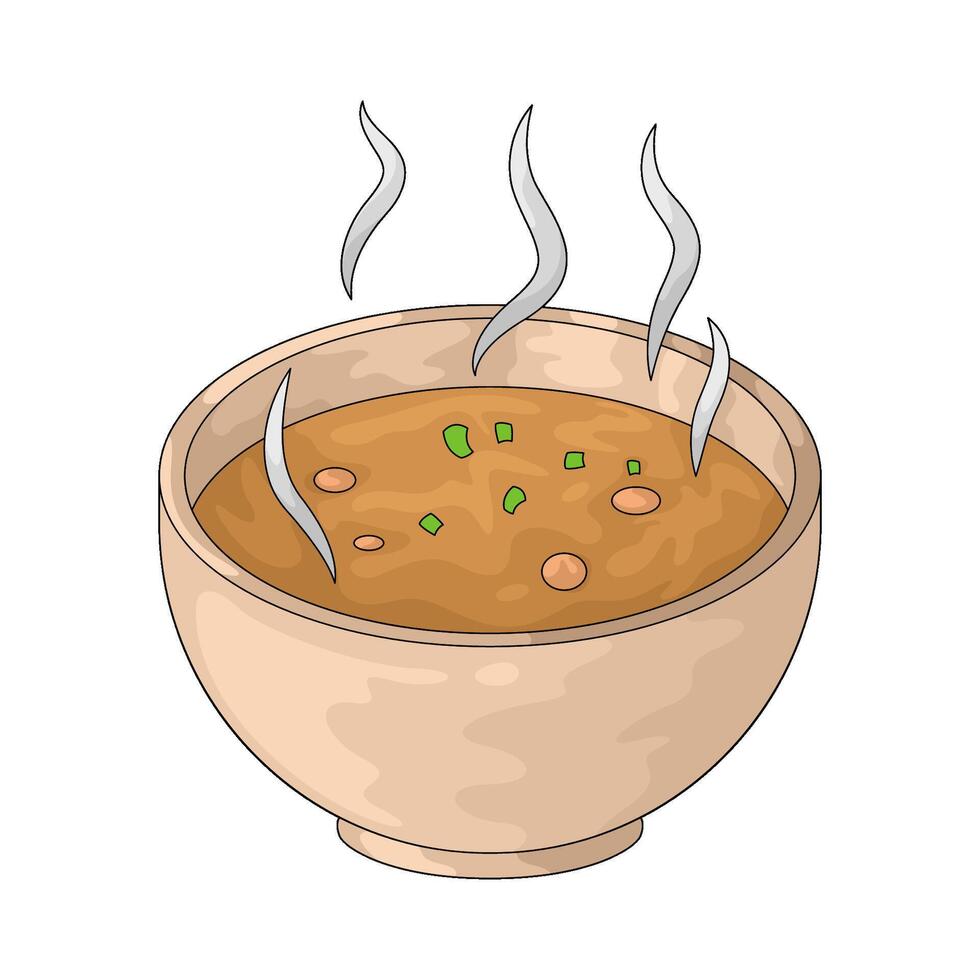bowl of soup vector