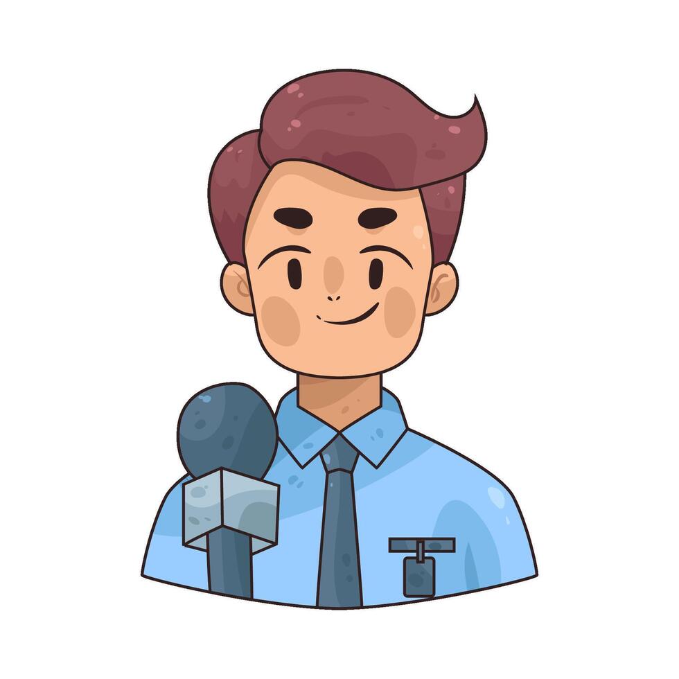 illustration of journalist vector