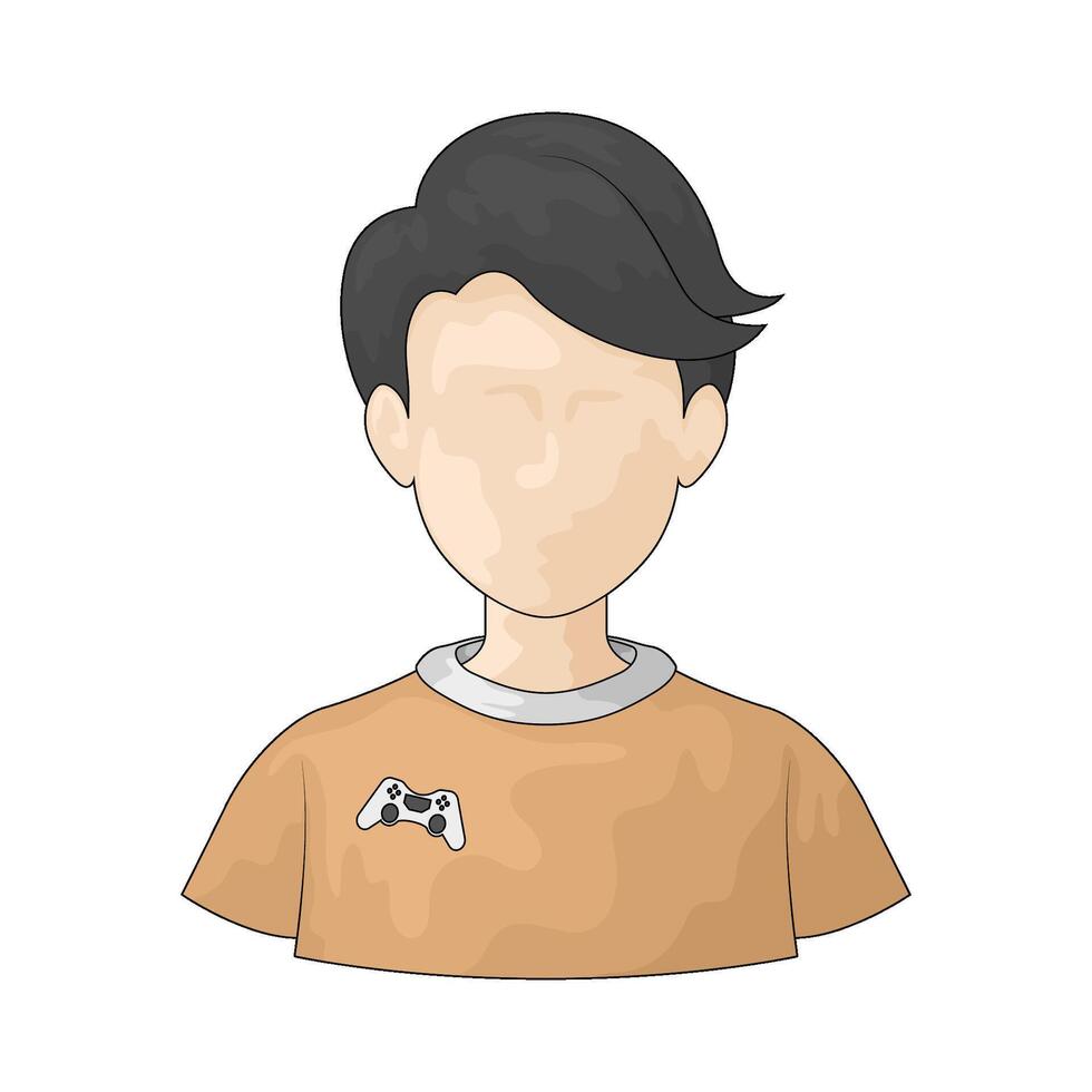 illustration of a gamer vector