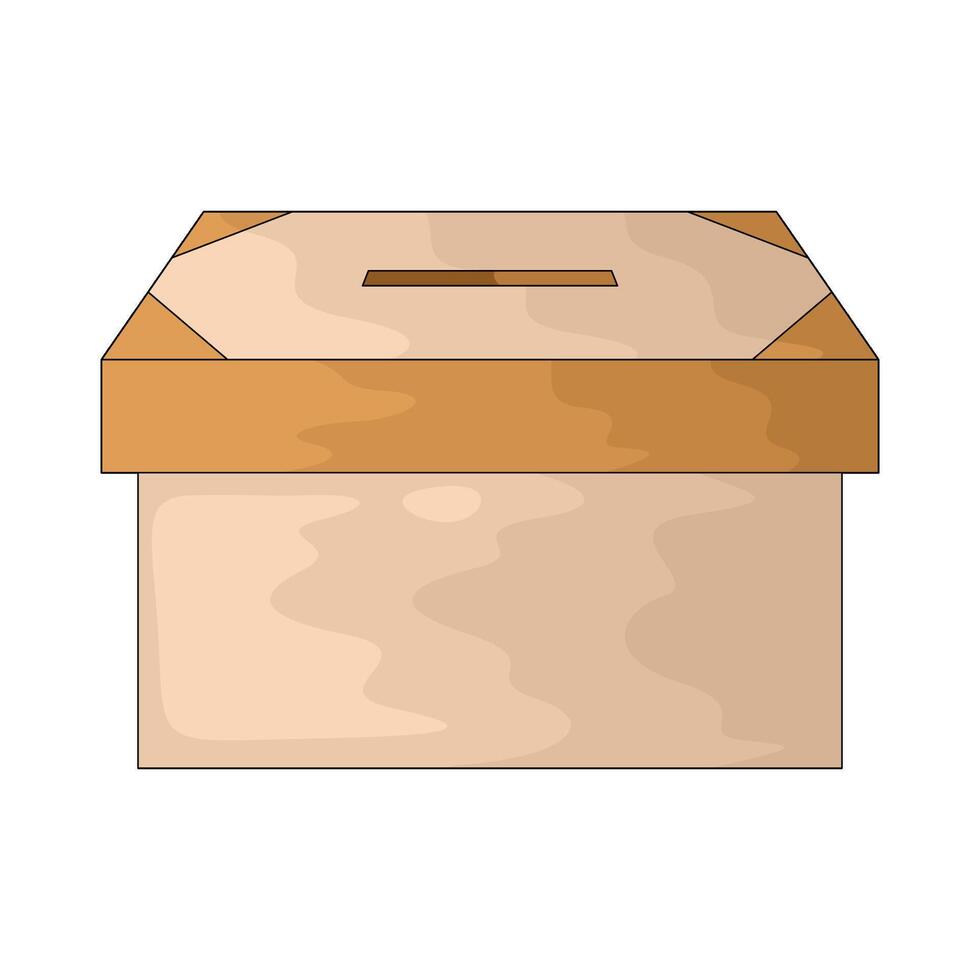 Charity box illustration vector