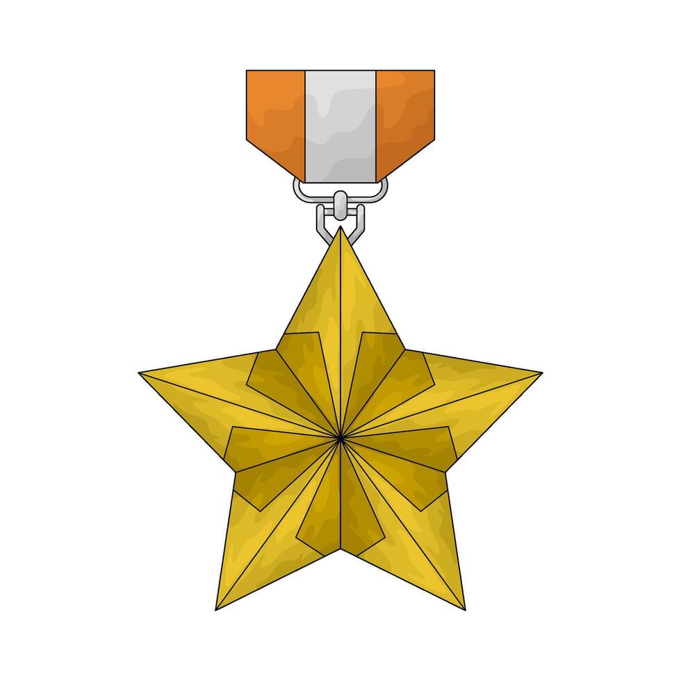 Illustration of a star medal vector