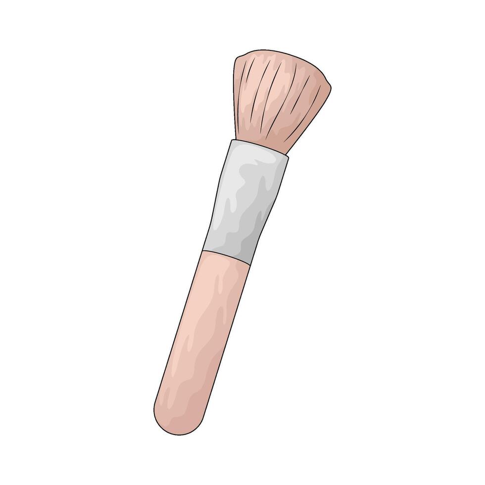 pink makeup brush vector