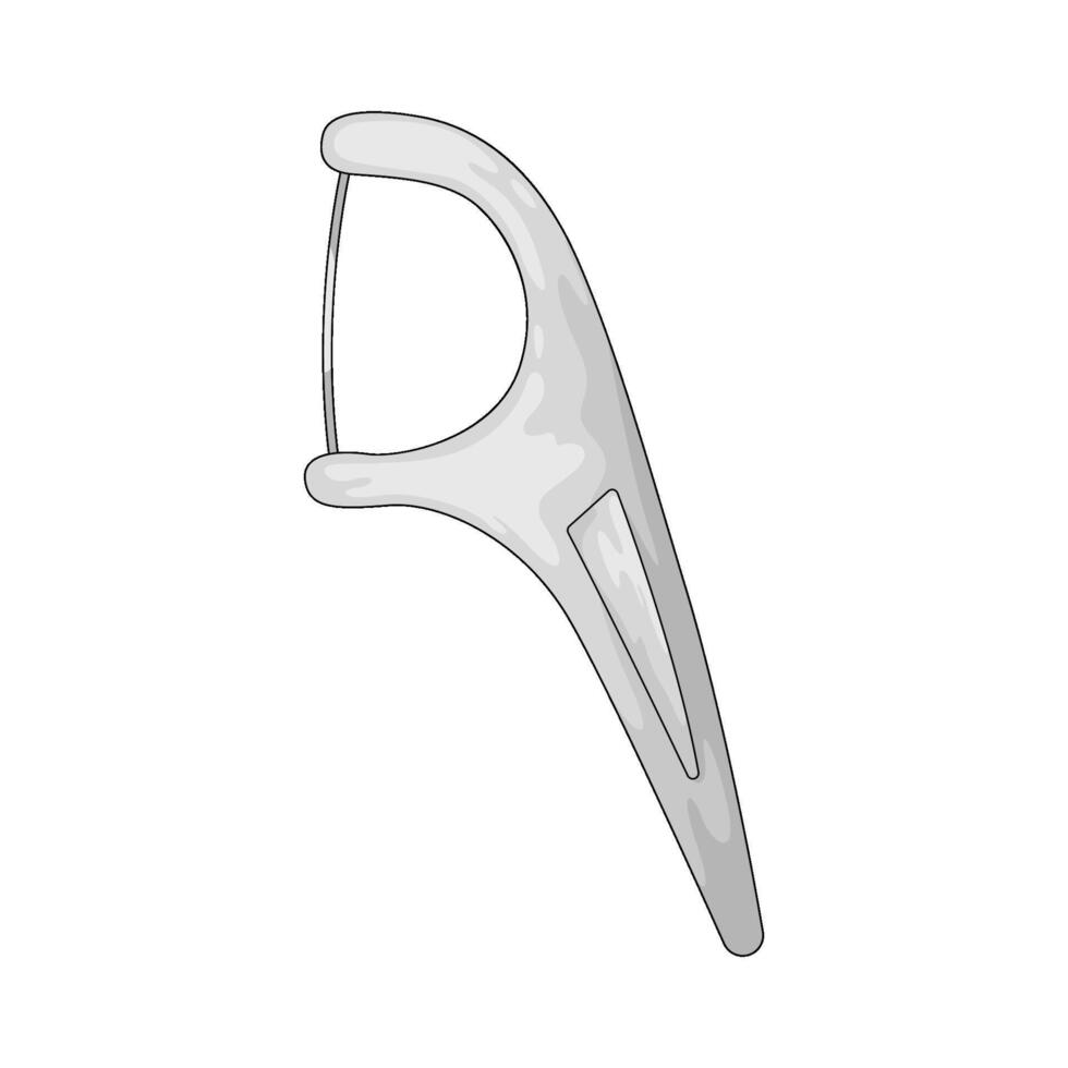 white dental floss vector