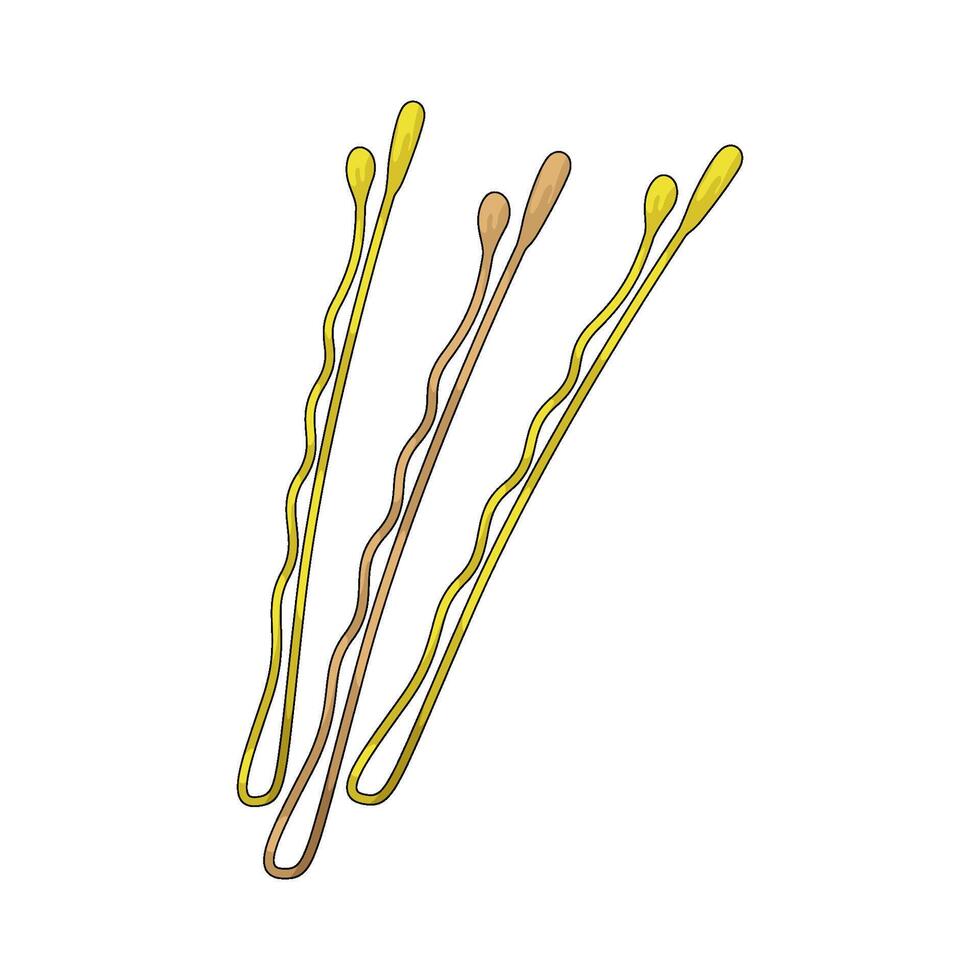 three bobby pins vector