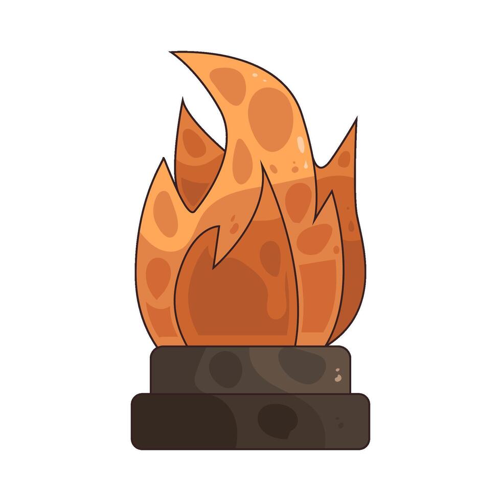 illustration of flame trophy vector