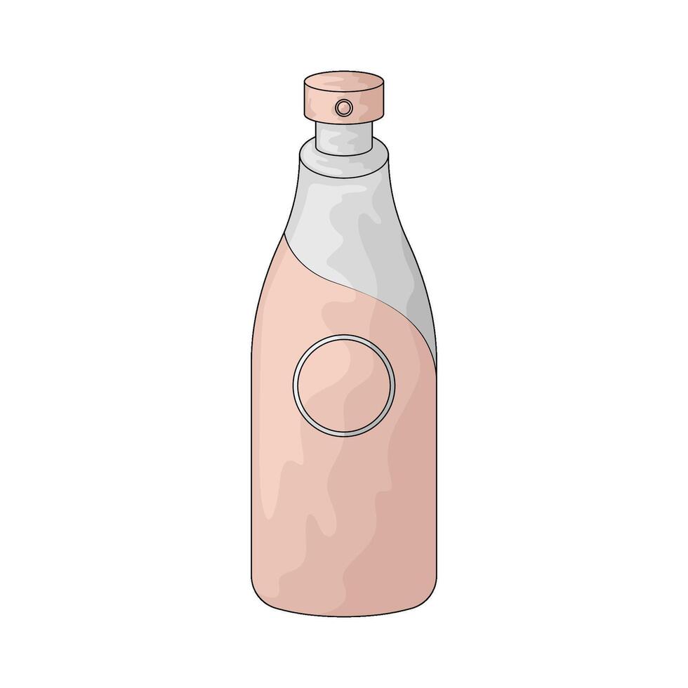 pink shampoo bottle vector