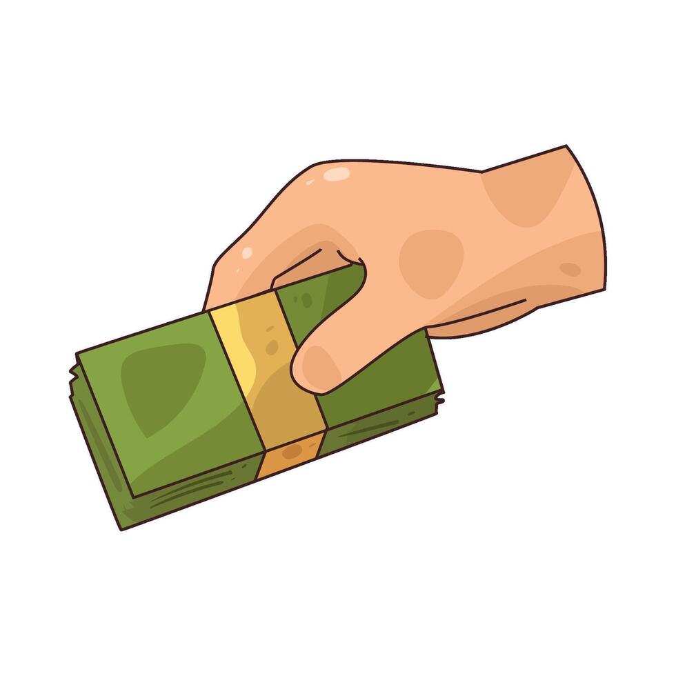 illustration of giving money vector