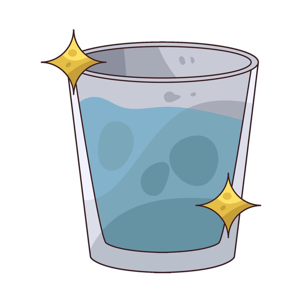 sparkling water glass vector