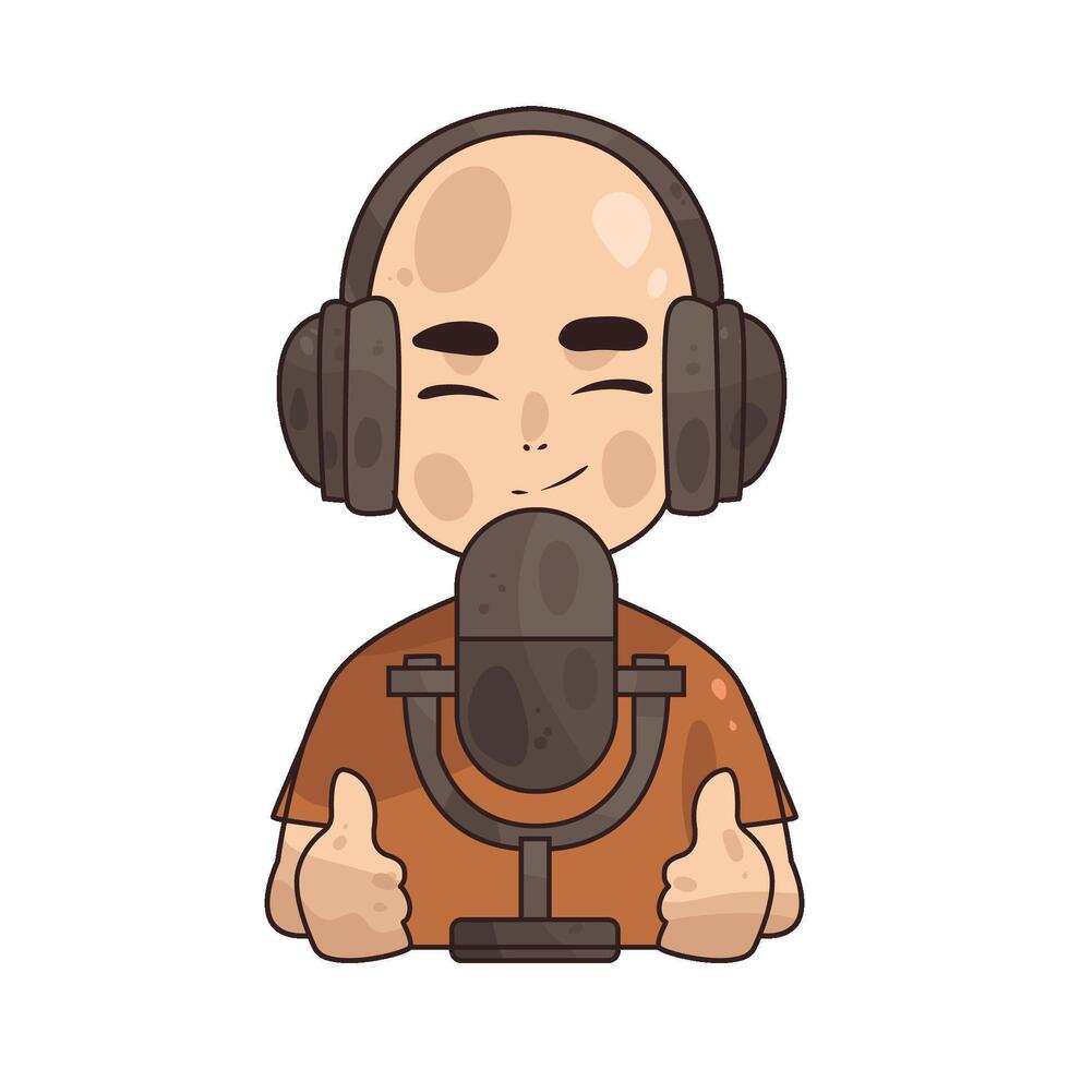 illustration of podcaster vector