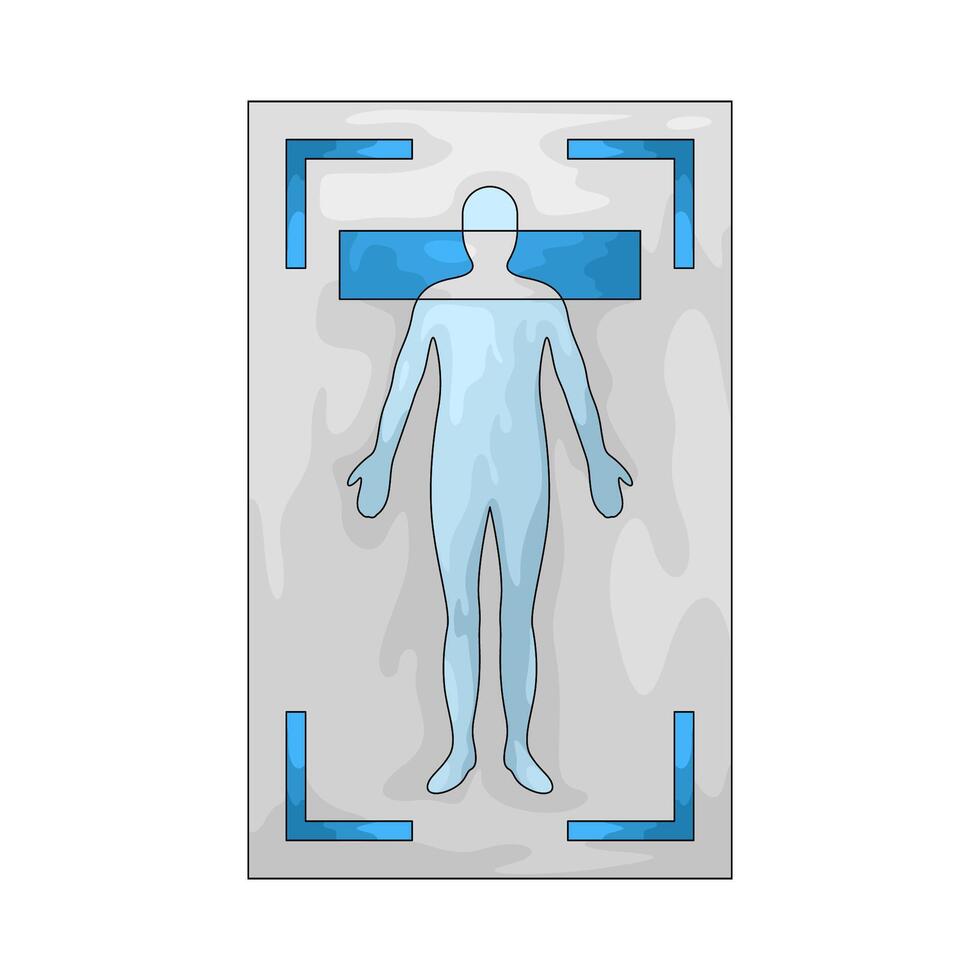human scan illustration vector