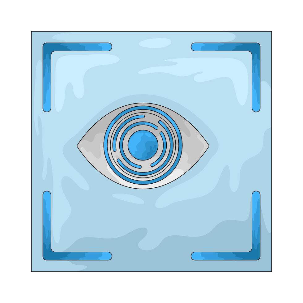 illustration of Eye Scan vector