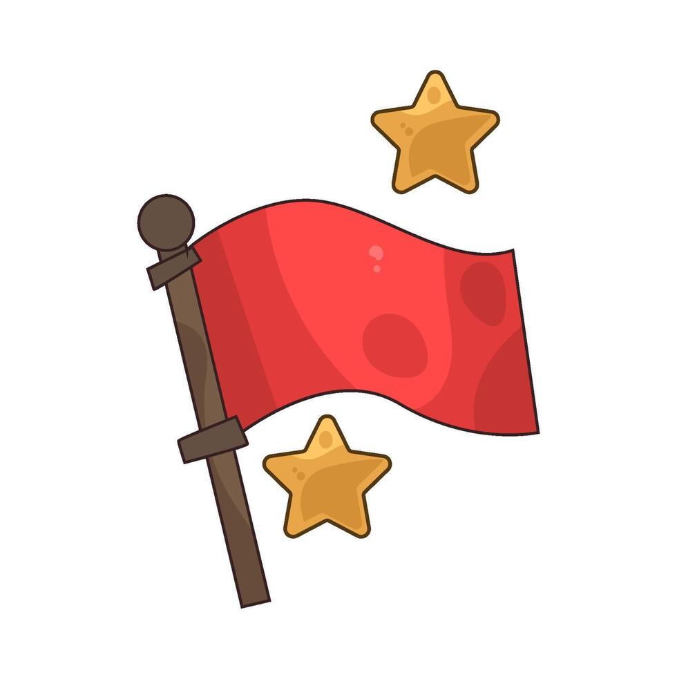Illustration of Red Success Flag vector
