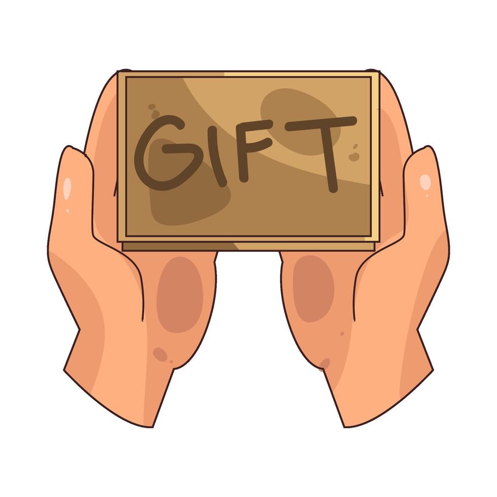 giving gift illustration vector