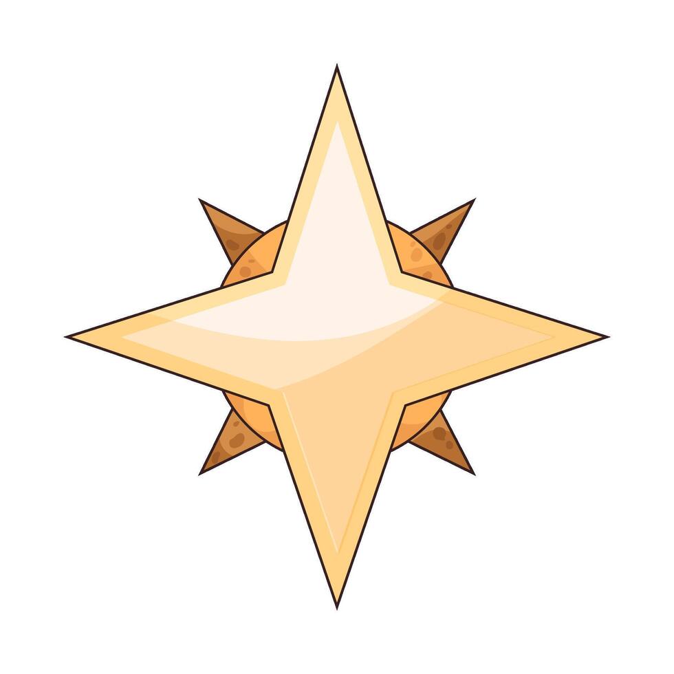 gold star medal vector