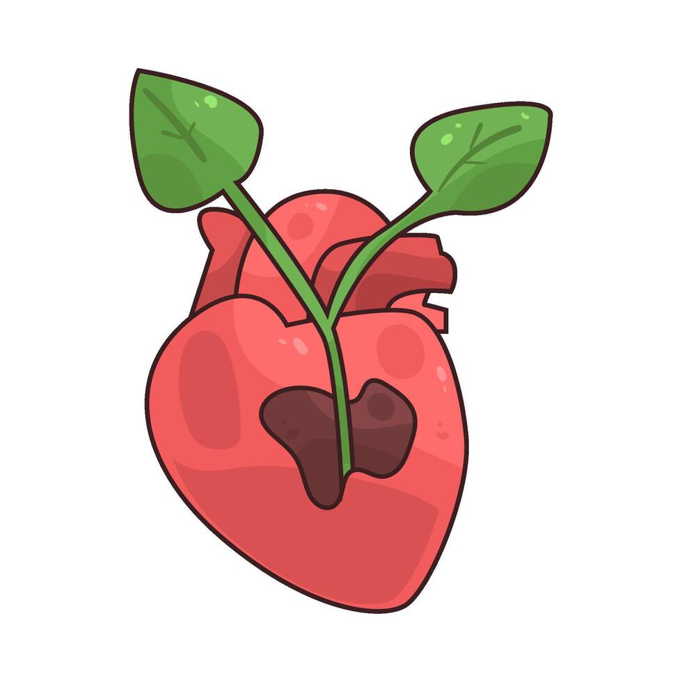 grows in the heart vector