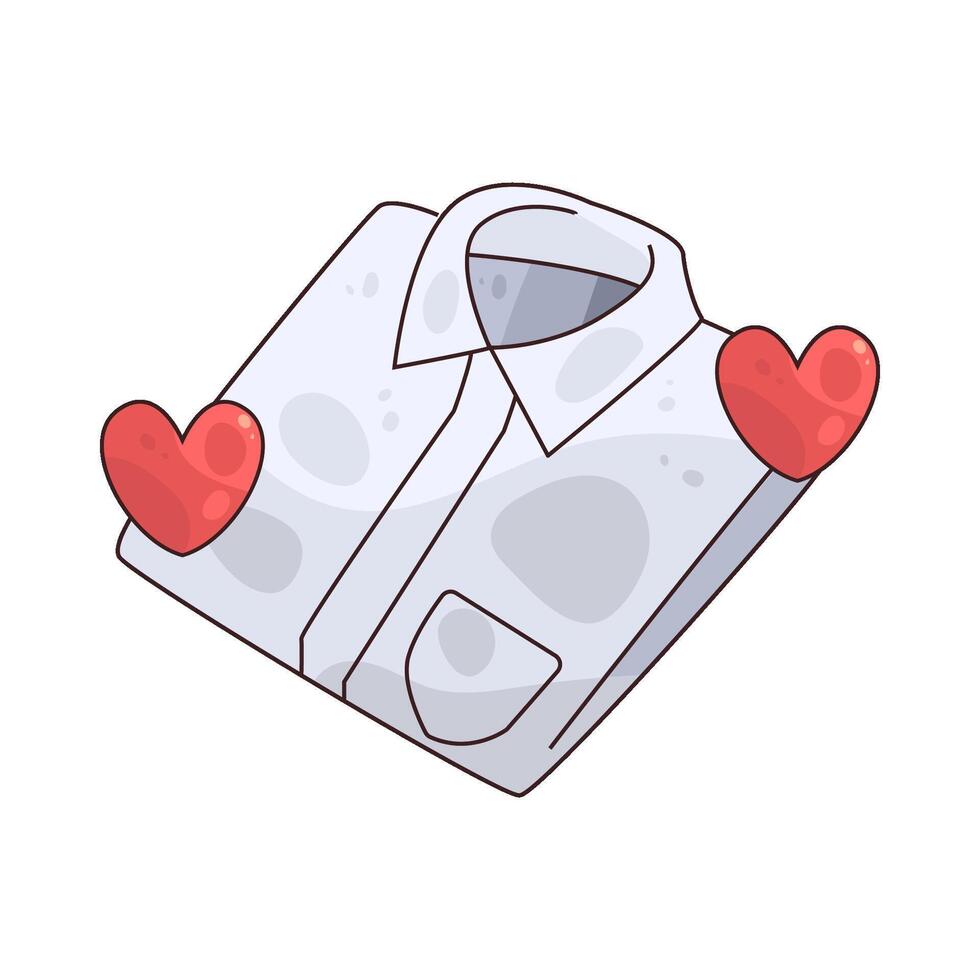 folded shirt for donation vector