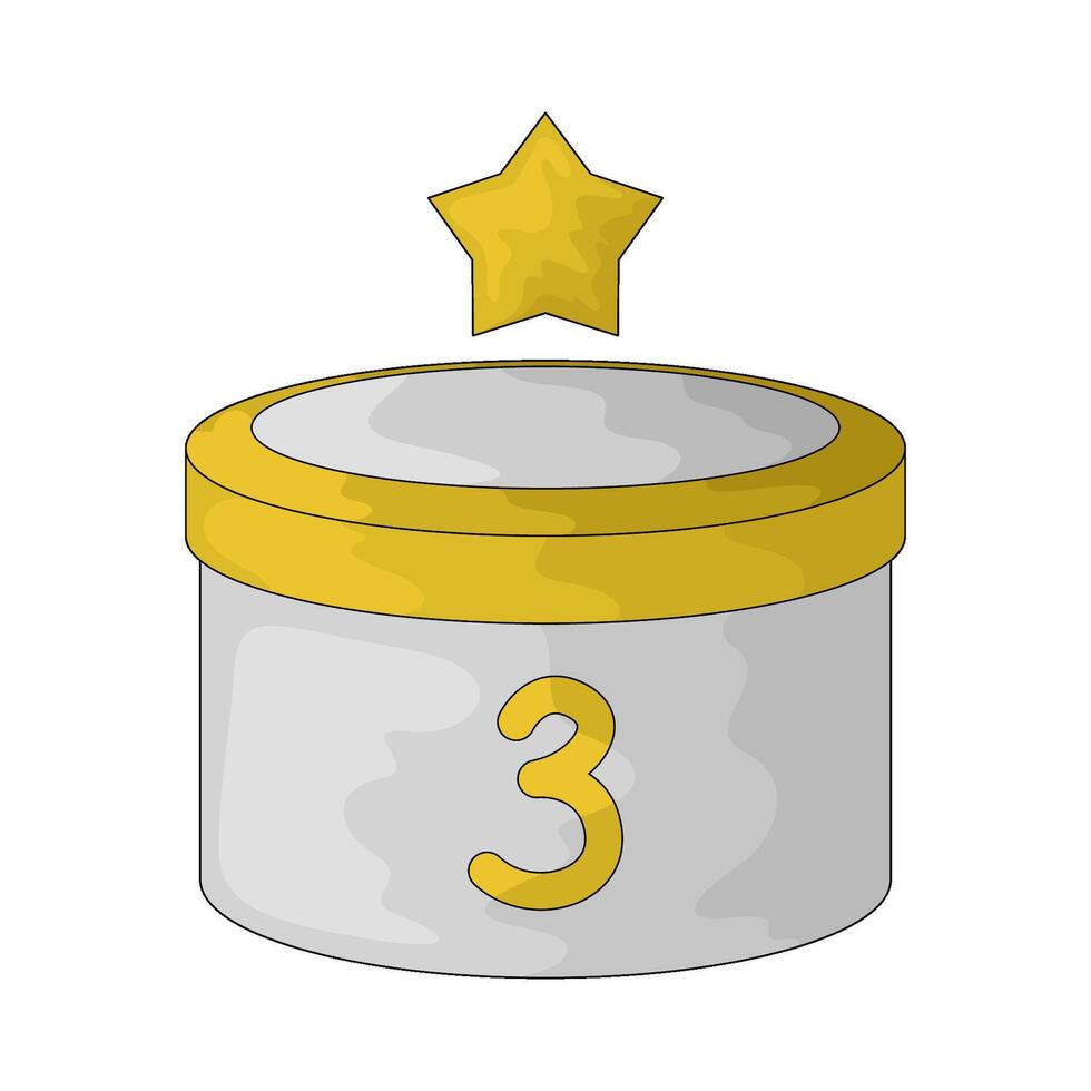 third place podium vector