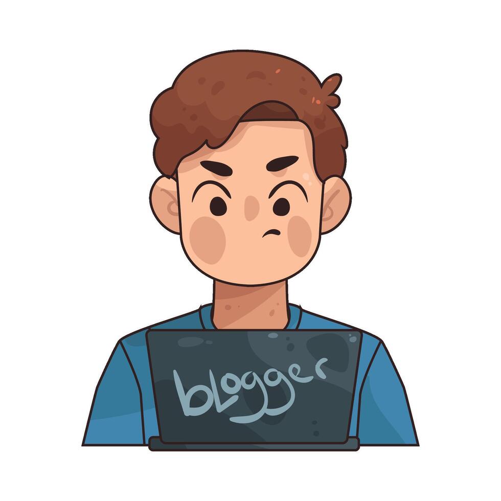 illustration of blogger vector