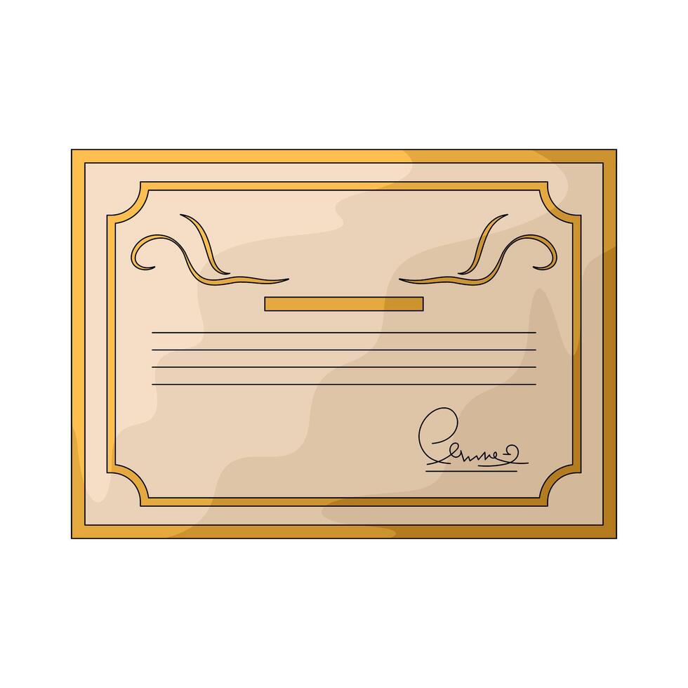Illustration of Winner Certificate vector