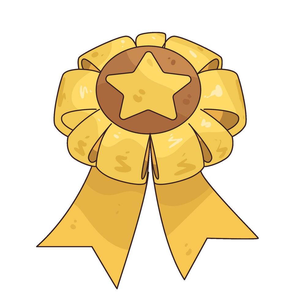 golden ribbon illustration vector