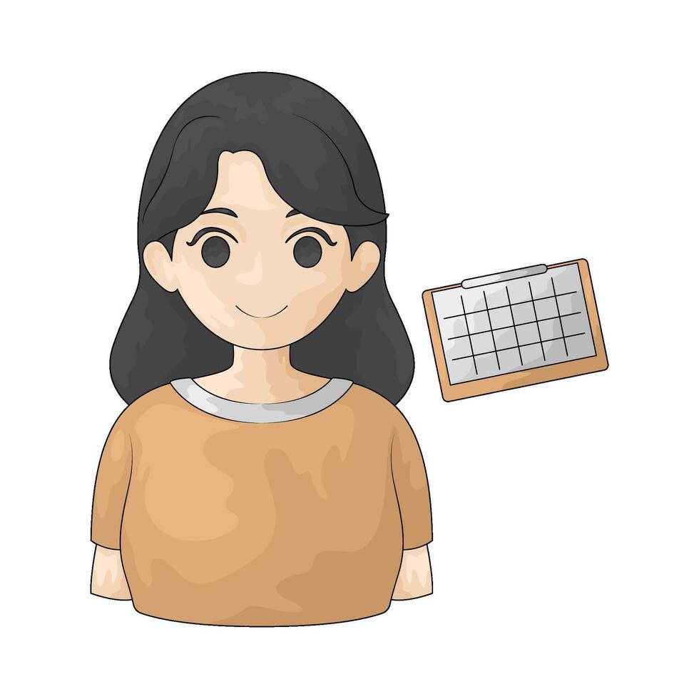 female worker illustration vector