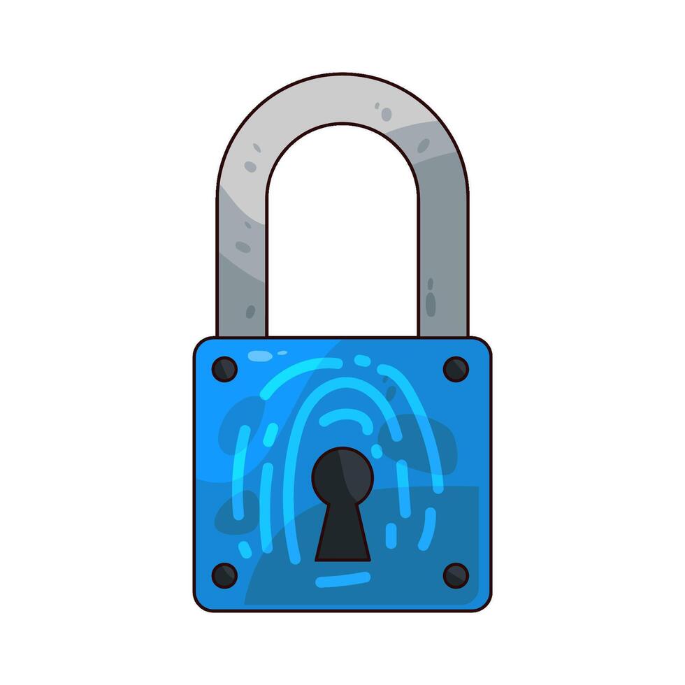 Biometric Lock illustration vector