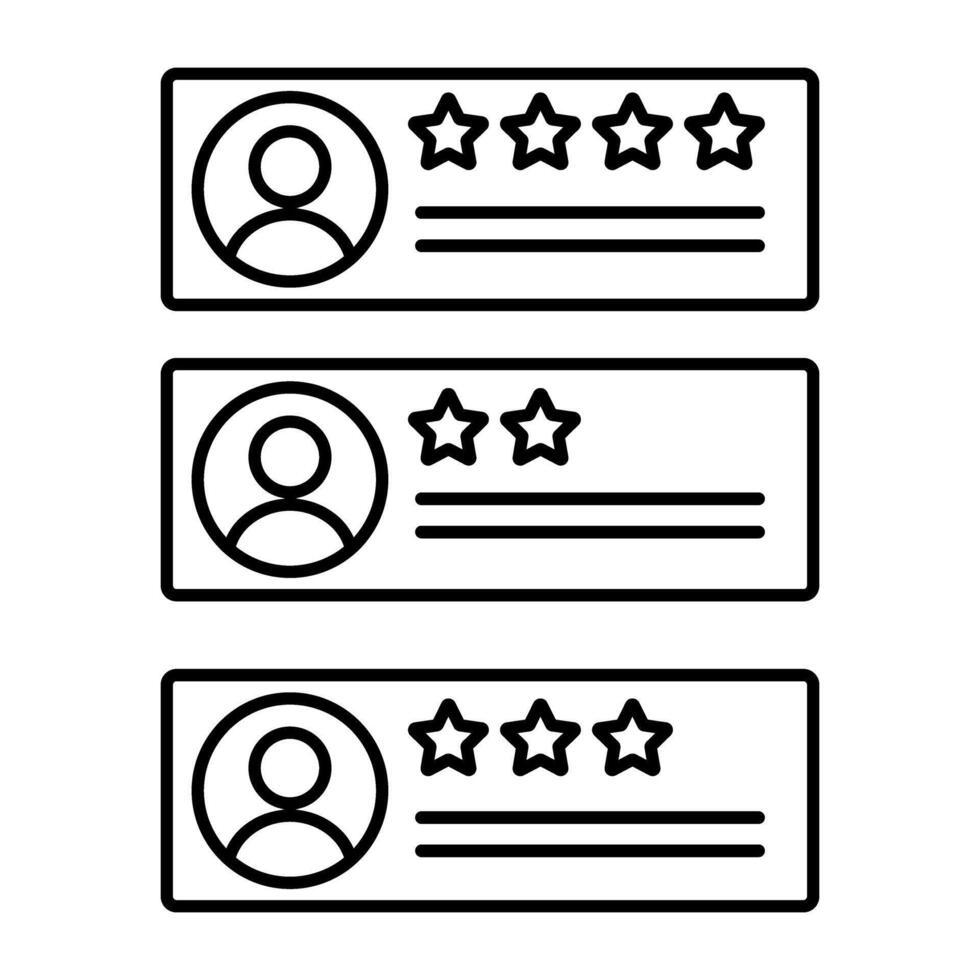 User reviews line icon, concept sign, outline illustration, linear symbol. vector